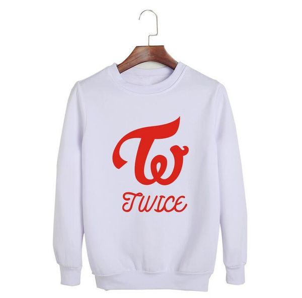 

women's hoodies & sweatshirts kpop twice what is love big logo printing o neck sweatshirt for once pullover loose men women k- hoo, Black