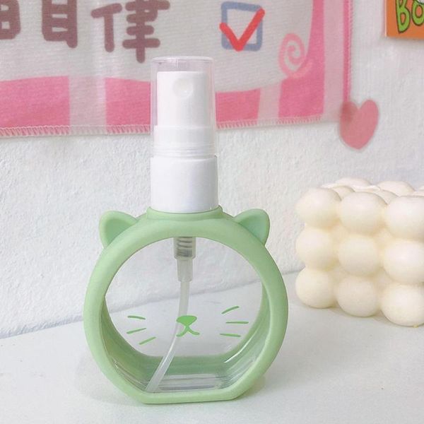 

storage bottles & jars 1pc 55ml cartoon cat small spray bottle make-up water-filled cute fine silicone sleeve perfume z5t5