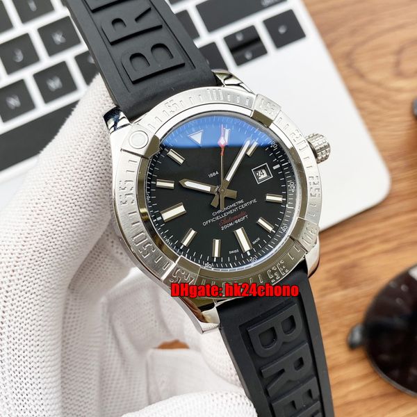 

8 styles watches a1733110 stainless steel 43mm automatic mechanical mens watch black dial rubbr strap gents wristwatches, Slivery;brown