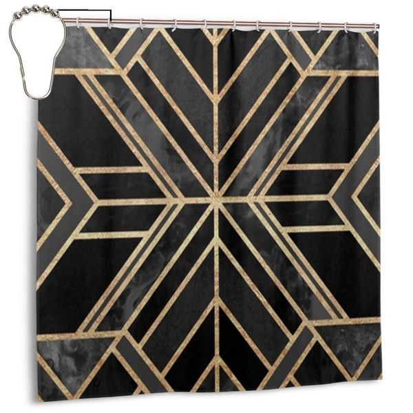 

shower curtains nordic golden lines waterproof polyester bathroom curtain with hooks decoration