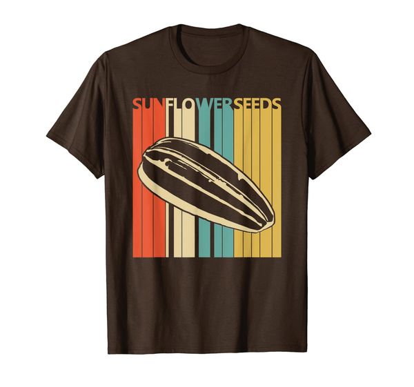 

vintage retro sunflower seeds t-shirt, White;black