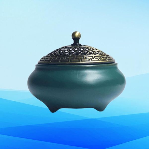 

fragrance lamps vintage deskdecoration ceramic incense burner delicate censer aroma stove green