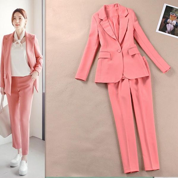 

piece outfits for womenpolyester casual suit korean version of the thin jacket nine pants 's two-piece two women's, White
