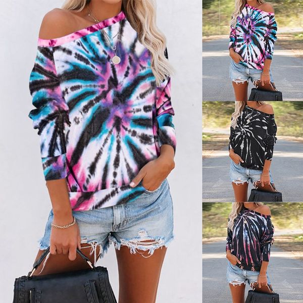 

summer new european and american women's casual loose print t-shirt, White