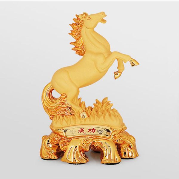 

decorative objects & figurines golden horse arts and crafts family el decorations bring good luck office study gift