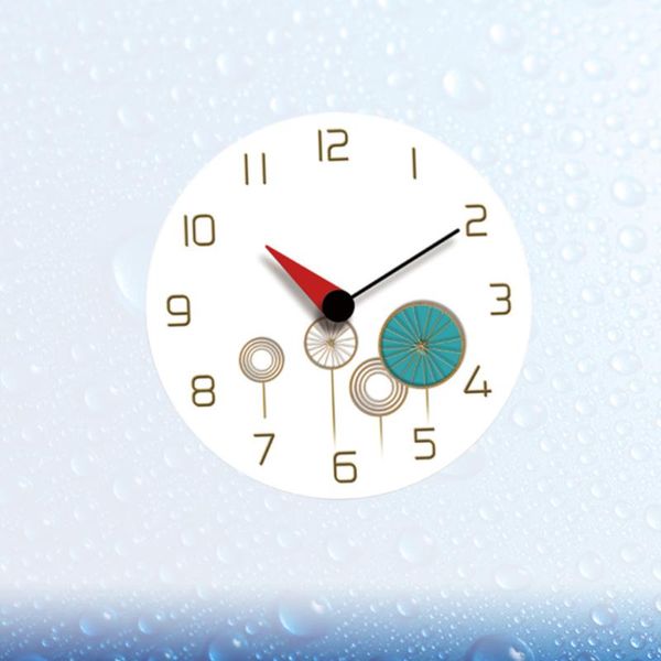 

wall clocks 1pc colored drawing clock creative large number without battery for home (white)