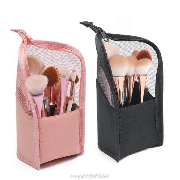 

storage boxes & bins travel makeup brush bag portable cosmetic holder organizer waterproof stand-up pouch je25 21 dropship