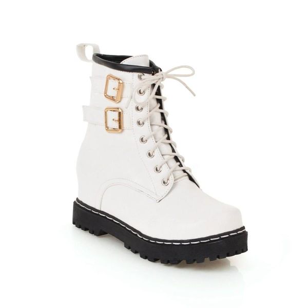 

boots big size lace up women shoes ankle for ladies woman winter, Black