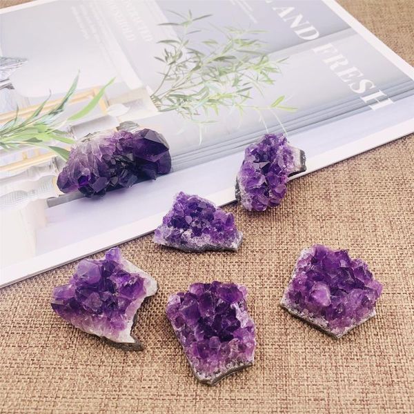 

decorative objects & figurines rare beautiful natural quartz amethyst cluster rough mineral specimen gem healing aura decoration ornament gi