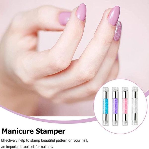 

nail art kits double-headed silicone seal acrylic color diamond template set transfer pen tool