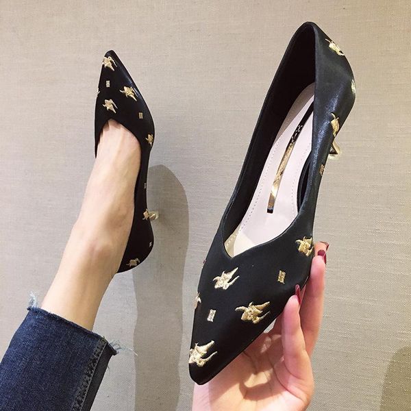 

dress shoes womens 2021 high heels party elegant pumps korean casual women, Black