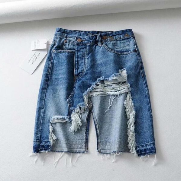 

skirts 2021 fashion denim skirt knee length high waist hole irregular jean womens casual p2414, Black