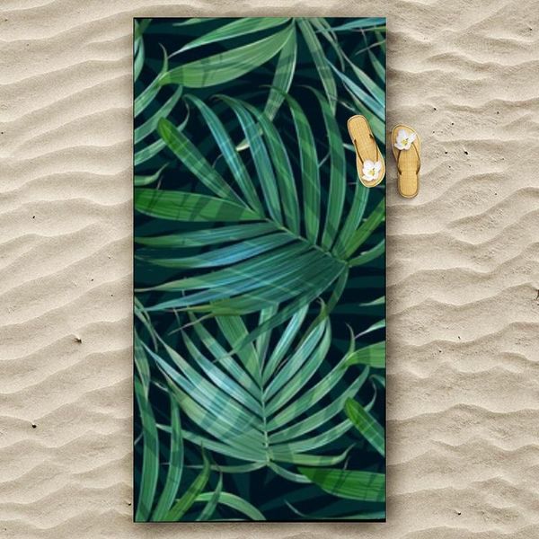 

towel palm leaf quick-drying printing beach microfiber swimming bath drop