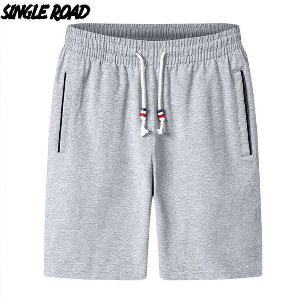 

single road men's casual shorts summer solid plain short pants male grey running sports for plus size 6xl 210714, White;black