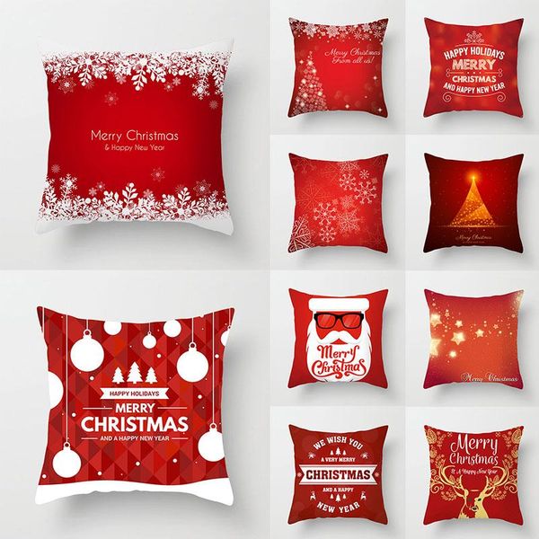 

cushion/decorative pillow 1 pc 45x45cm christmas cover cushion case pillowcase hidden zipper closure pillows style pattern home decor