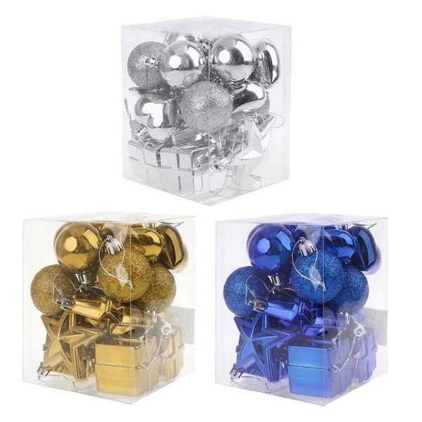 

16pcs christmas balls baubles shatterproof hanging xmas tree ornaments wedding party decoration