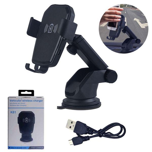 

cell phone mounts & holders lancase wireless 10w quick charging car holder universal adsorption mobile stand bracket
