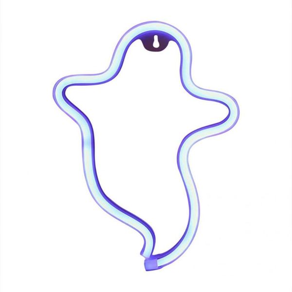 

party hats portable useful halloween led neon lamp ghost shape for home
