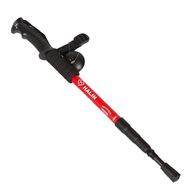 

trekking poles outdoor climbing anti hiking walking trail stick adjustable canes 4-sections accessories