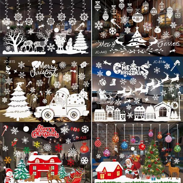 

christmas decorations 2021 gifts ornaments window sticker decoration kerst natal navidad noel year