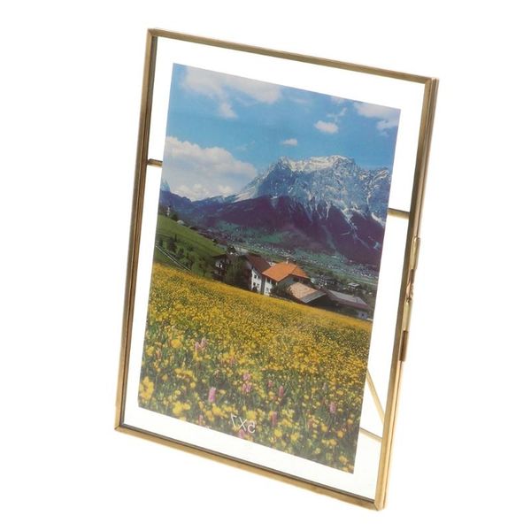 

frames gold floating metal glass po frame deskwedding pictures portrait display holder home office decoration tanding