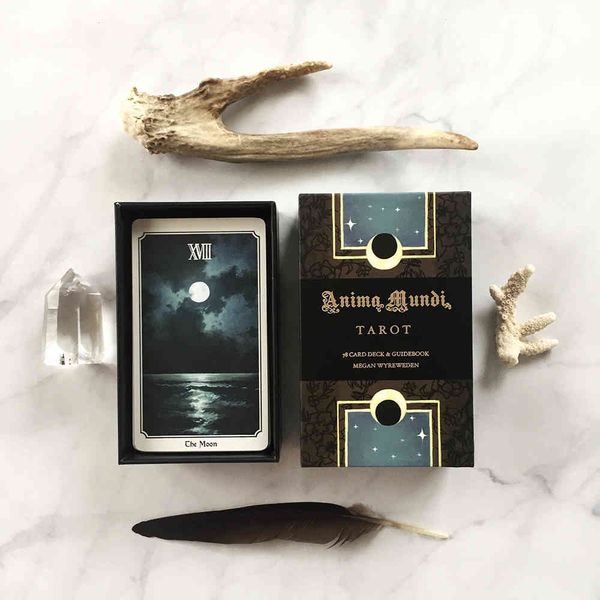 

anima mundi tarot deck 78 card with guide book nature occult divination cards major and minor arcana game gilt origin