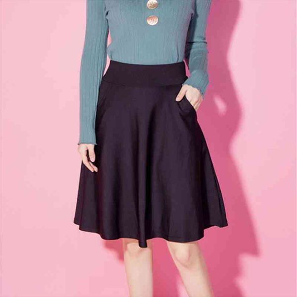 

spring mid-length safety pants skirts womens plus size tutu school skirt pants with pockets suitable for the whole year, Black