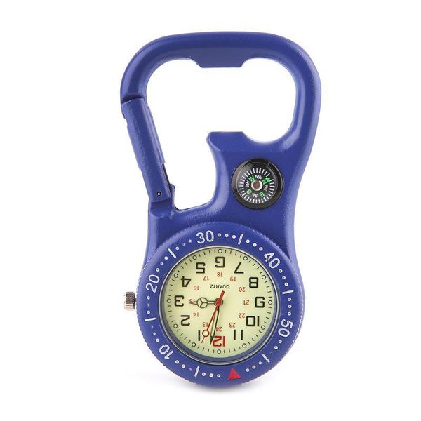 

outdoor gadgets 11xf rock climbing carabiner luminous watch hang buckle compass bottle opener analog display quartz movement