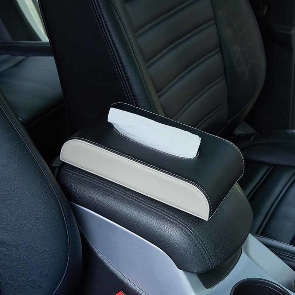 

leather holder interior decoration car storage removable paper napkin household office tissue box