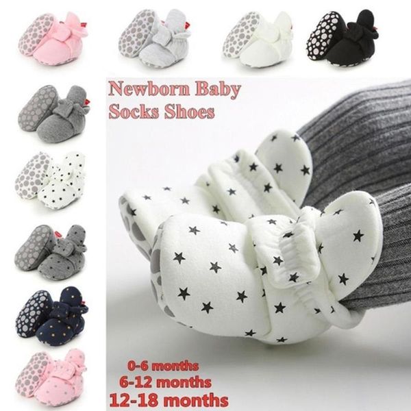 

dongzhur star print born baby socks shoes boy girl anti-slip booties walkers infant cotton first toddler warm crib r2p7