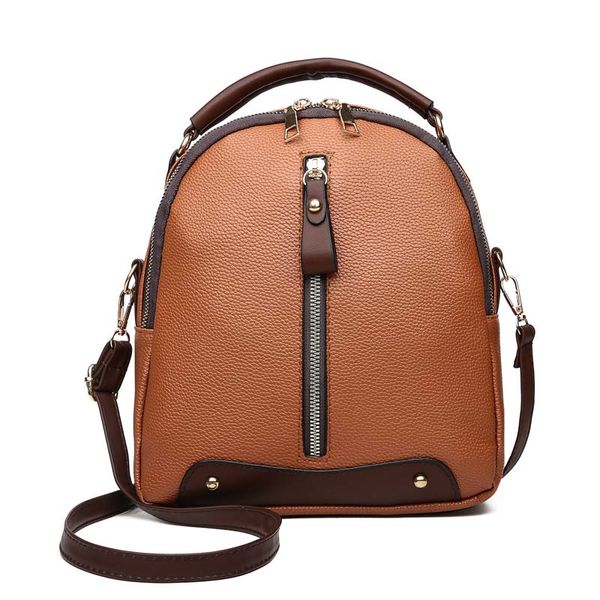 

vintage women backpack pu leather mini bag for teenager girls large capacity female travel bagpack mochilas backpack