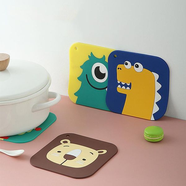 

mats & pads home multifunctional heat insulation coasters kitchen anti-scalding cartoon soft table resistant pot