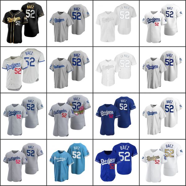 

los angeles dodgers men 52 pedro baez women youthjersey, Black;red
