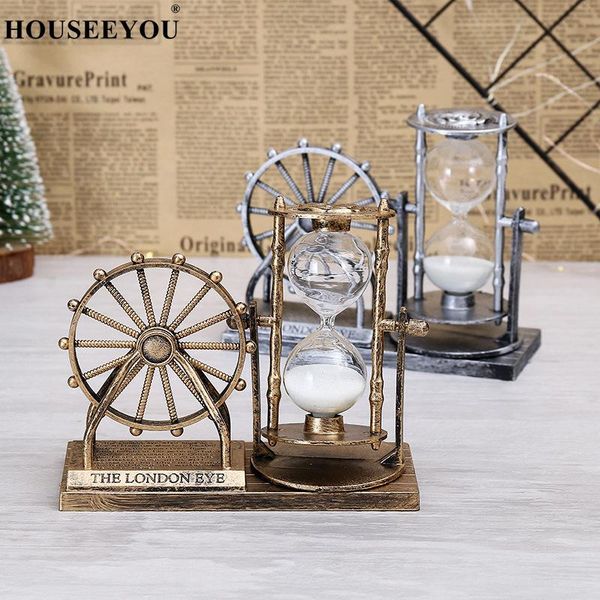 

other clocks & accessories home decoration plastic hourglass ferris wheel retro table wedding party kids set sand timer make up tool