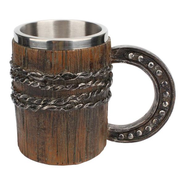 

mugs wooden barrel stainless steel resin 3d beer mug goblet game tankard coffee cup wine glass got gift