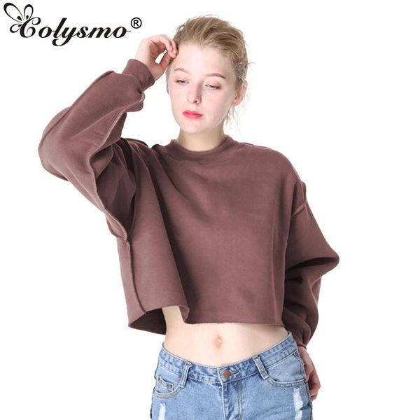 

women's hoodies & sweatshirts colysmo casual streetwear women 2021 autumn round neck long sleeve pullovers korean black loose sudadera