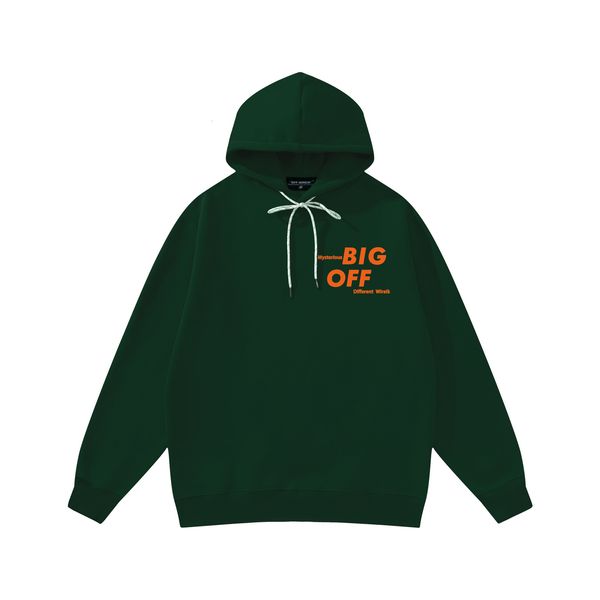 

off wireik | plush hoodie men's letter print oversize gradient pattern, Black