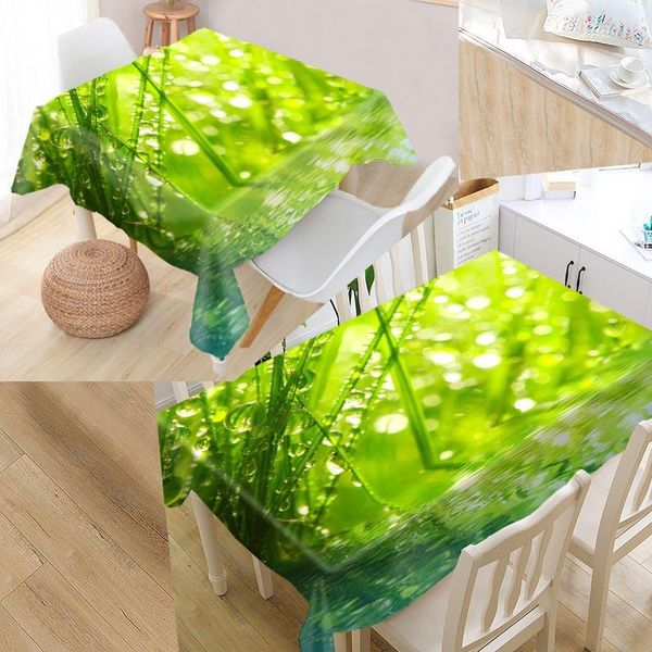

table cloth custom colorful waterdrops oxford fabric rectangular waterproof oilproof cover family party tablecloth
