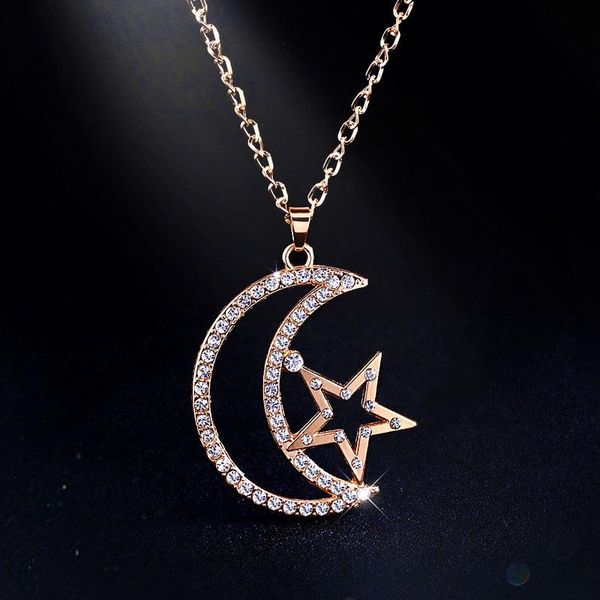 

pendant necklaces fashion gold chain sailor moon star necklace long crystal pendants for women jewelry christmas gifts nken25, Silver