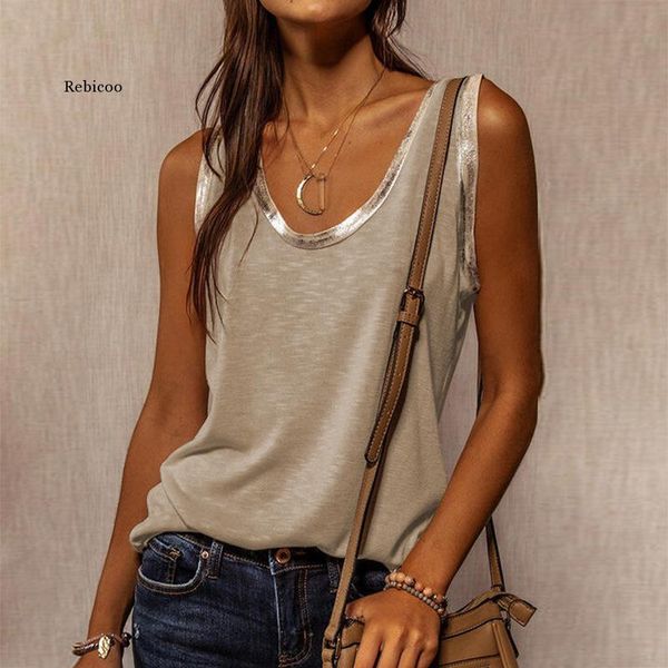 

summer vintage t shirt women fashion casual streetwear v neck plus size loose tee female sleeveless tshirt women's t-shirt, White