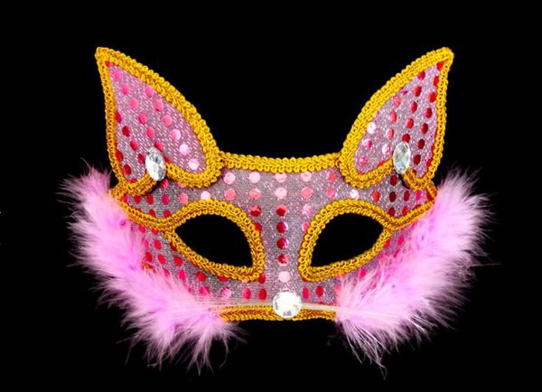 Tilki Maskesi Cadılar Bayramı Sticker Kostüm Top Yeni Yıl Partisi Dalgalar Kurt Tüy Göster Podyum Hayvan Gözlüs Hediyeleri Sıcak