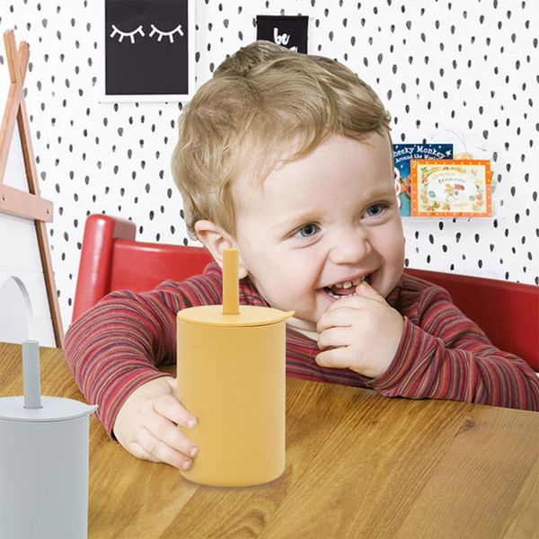 

bpa drinking cup edible pediatric leakproof portable salad pudding milk water collapsible silicone cup lids training baby m