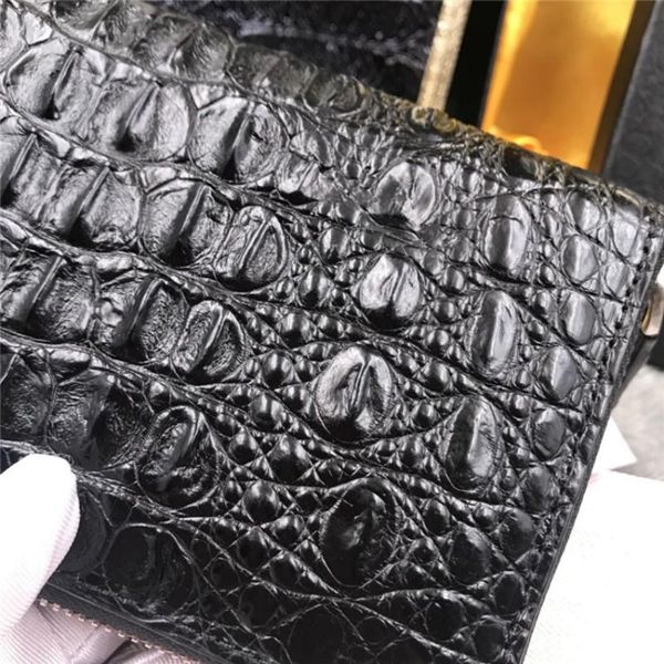 

leather women genuine crocodile purse long wallet real clutch female zipper day clutches black wallets, Red;black