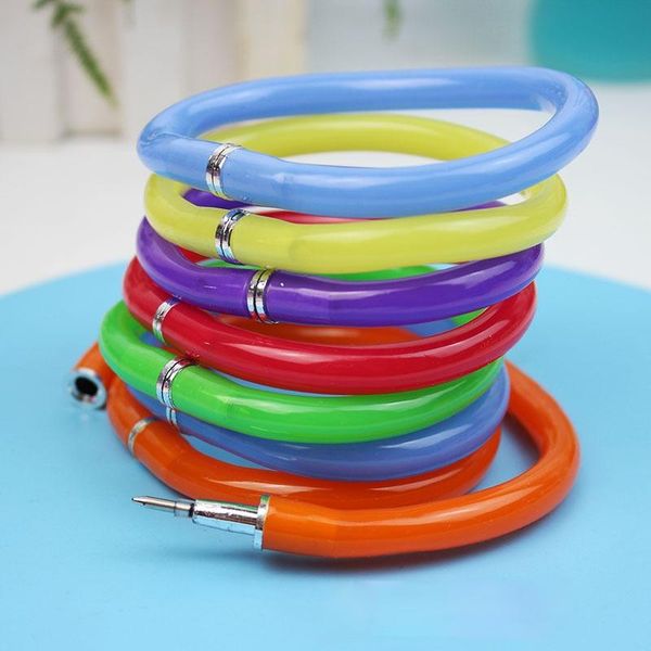 

ballpoint pens japan korean creative stationary, bracelet pen, curved magic wrist cartoon school gift ,school supplies, Blue;orange