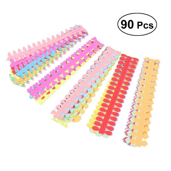 

90pcs paper quilling strips flower design colorful for crafts other arts and