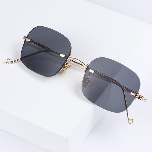 

rimless sunglasses women candy colors rectangle steampunk sun glasses vintage eyewear uv400 oculos, White;black