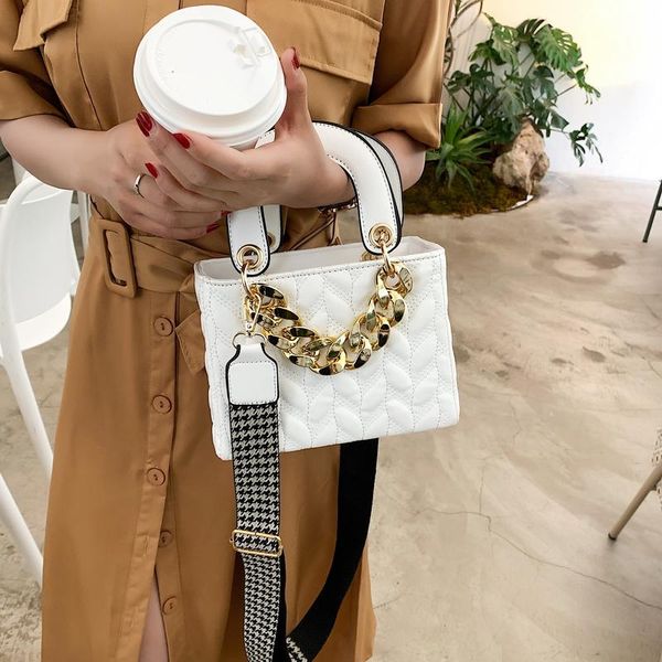 

evening bags fashion shoulder bag retro hit women's crossbody female designer leather white small chain handbags 2021 bran
