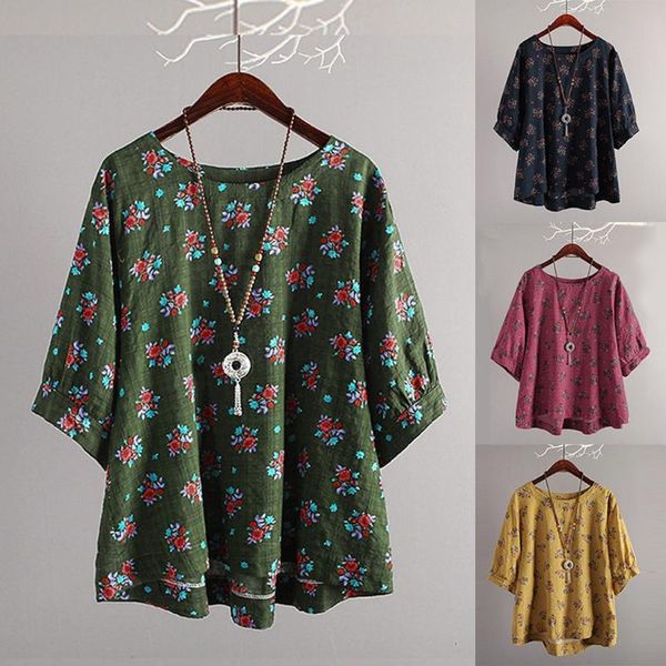 

women's t-shirt vintage t shirt women long sleeve cotton linen o neck loose tee woman autumn clothes basic tshirt ladies #t1q, White