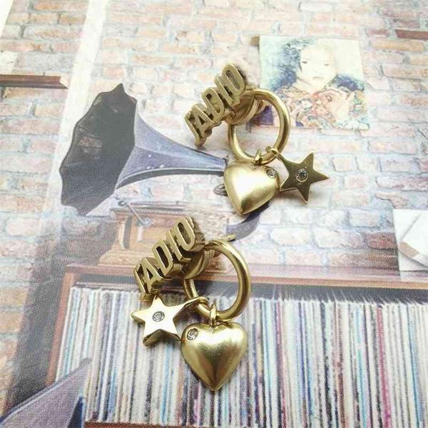 

buy 75% off super fairy senior brass letters love tassel small earrings female, Golden;silver