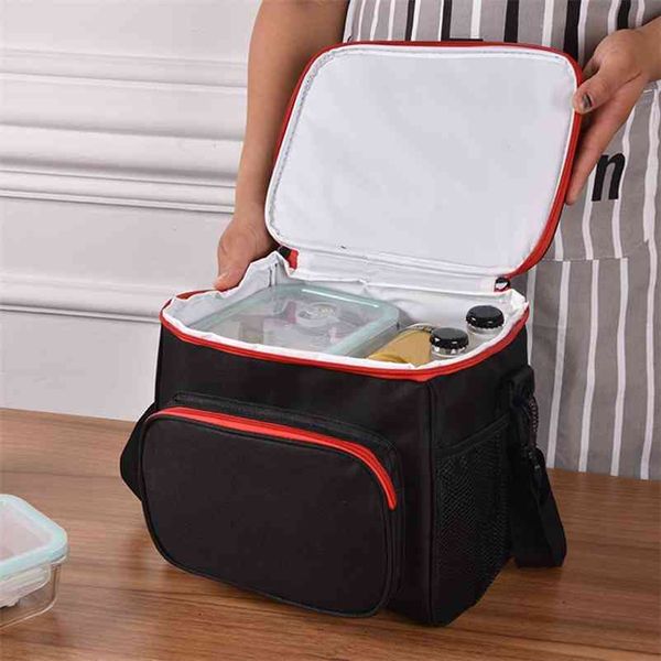 Borse termiche con isolamento termico Large Women Men Picnic Lunch Bento Box Trips BBQ Meal Ice Zip Pack Accessori Forniture Prodotti 210818